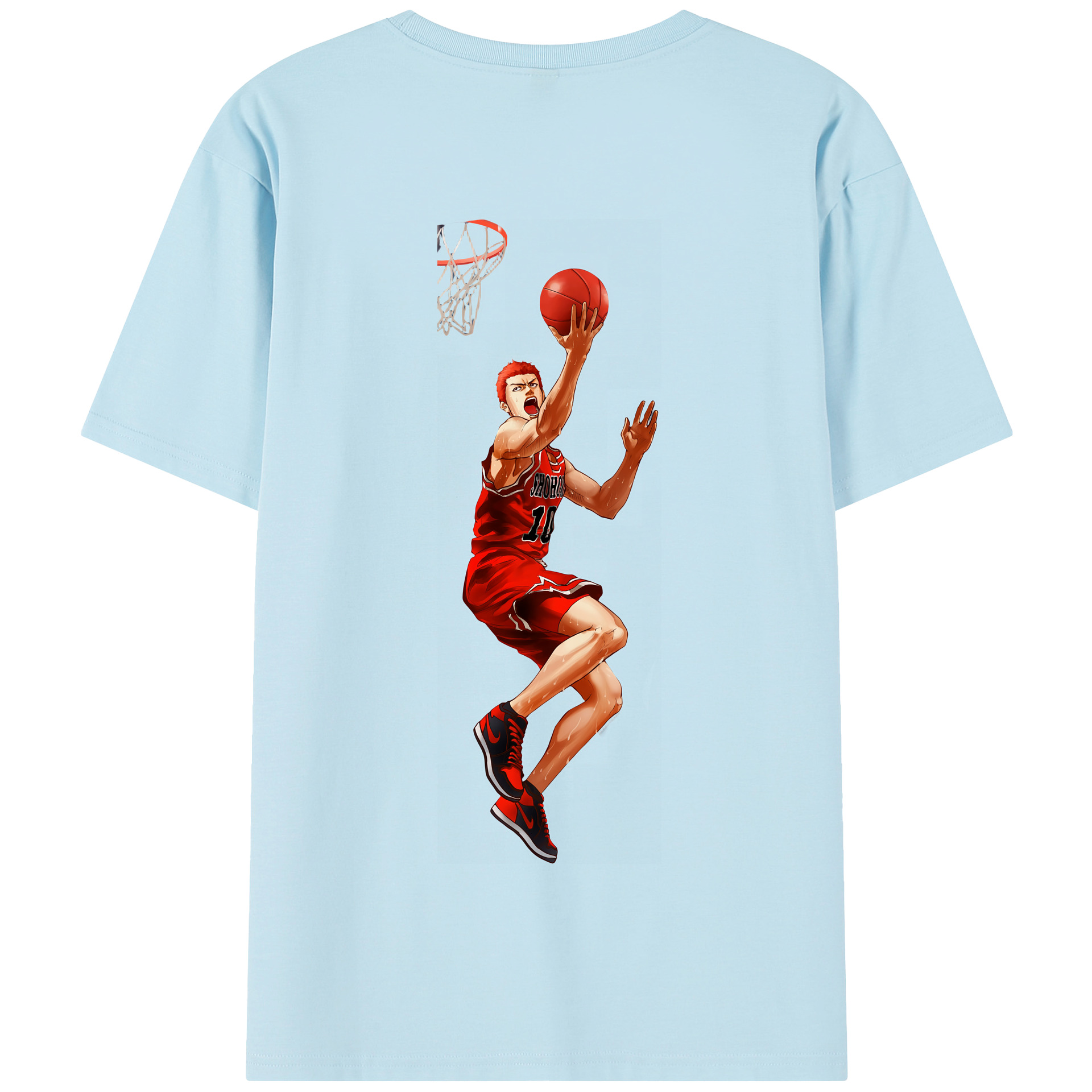 SLAM DUNK／スラムダンク 綿100％半袖Tシャツ（背面プリント）
